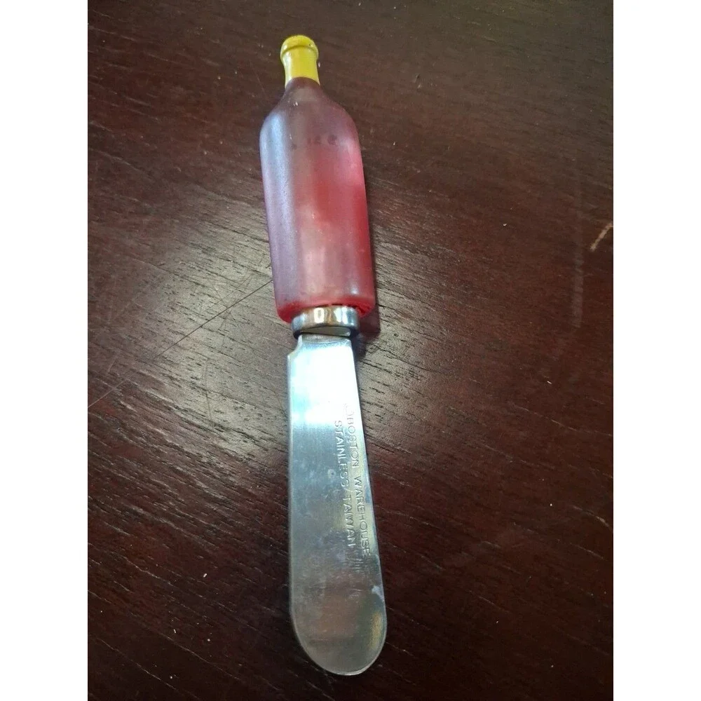Wine Bottle Shape Cheese Spreader Knife Boston WareHouse